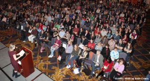 Attendees at an Association of Writers & Writing Programs Conference